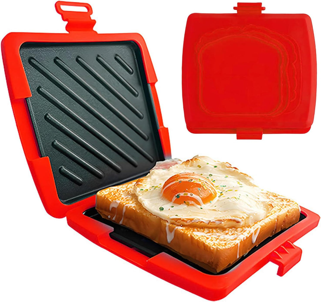 Sandwichpresse – hitzebeständige Küchenhelfer, Mikrowellen-Sandwich-Maker, Käse-Toaster, für Frühstü