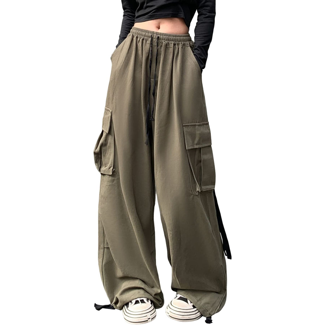Linsennia Parachute Pants Y2k Cargohose Damen Baggy Hose Mädchen Weite Cargo Pants High Waist Street
