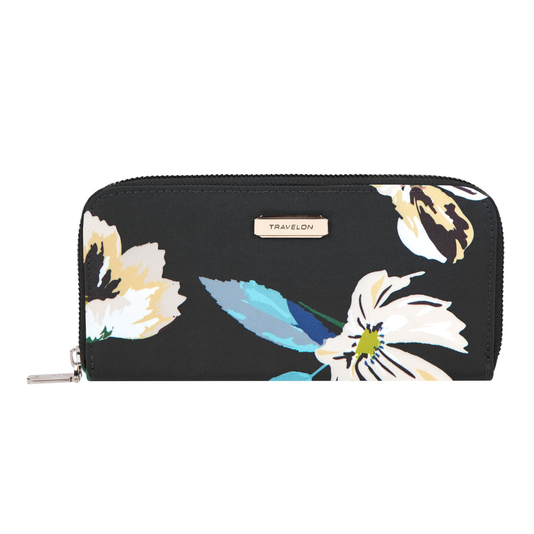Travelon Geldbörse, RFID-blockierend, mit einem Reissverschluss 7.75”W x 4”H x 0.75”D Mitternachtsbl