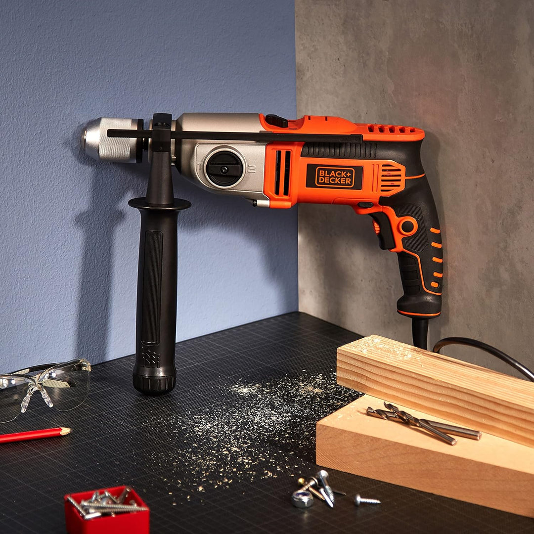 Black + Decker KR911K Elektrische Schalgbohrmaschine, kabelgebunden, 910 W, 910 W