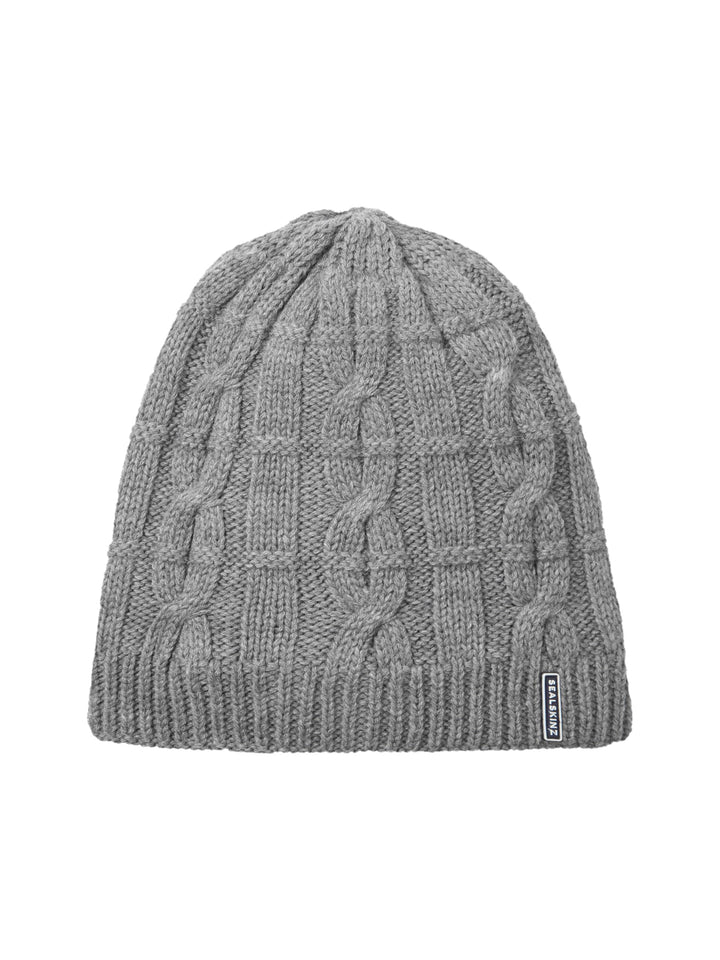SealSkinz Unisex Blakeney Strickmütze für Kaltes Wetter, mit Zopfmuster, Wasserdicht Beanie Hat M-XL