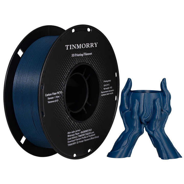 TINMORRY Carbon Fiber PETG Filament 1.75 mm, Stärker Zähigkeit PETG CF 3D Drucker Filament, Passt fü