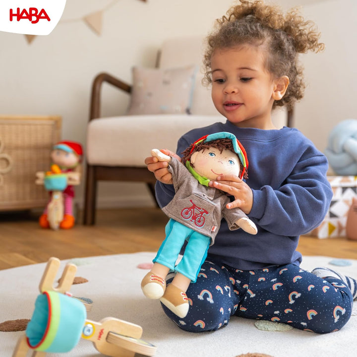 puppe mit fahrradhelm HABA Laufrad-Set Lian – Holz-Laufrad mit Puppe Lian, Fahrradhelm und F – techstudio.ch