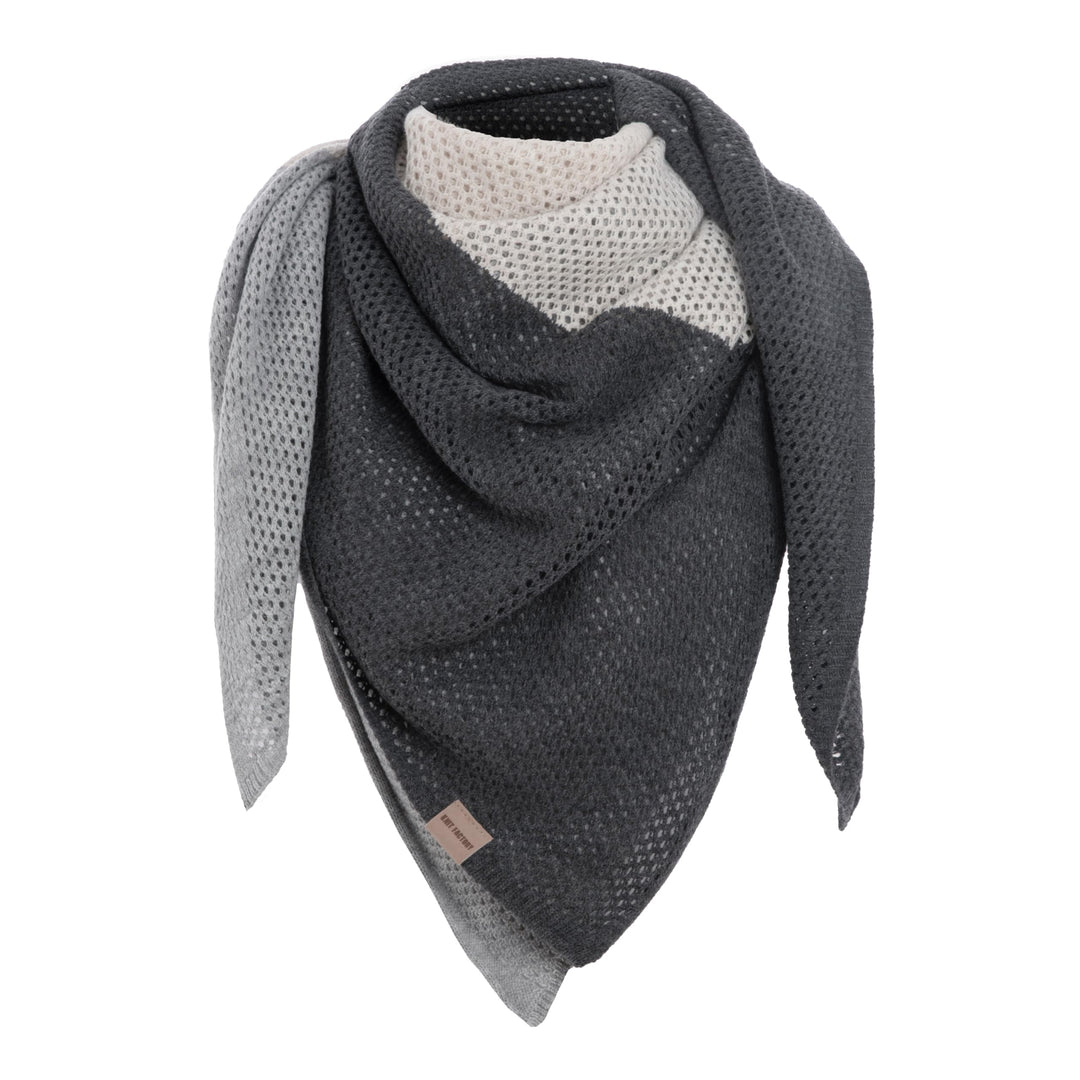 KNIT FACTORY - Lacey Stricktuch - Quadratisches Halstuch aus 30% Wolle und 70% Polyacryl - Umschlagt