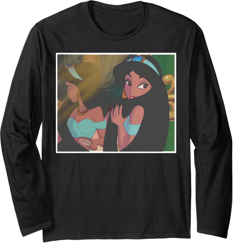 Disney Aladdin Jasmine Mirror Photograph Portrait Langarmshirt