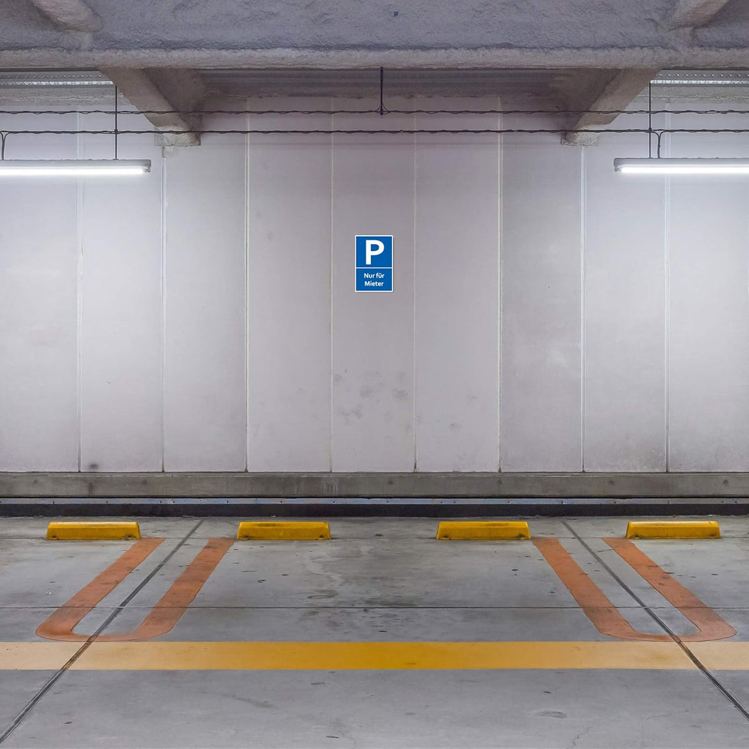 5 Stück Nur für Mieter Parkplatzschild Schild 20 x 30 cm aus stabiler PVC Hartschaumplatte 3mm mit U