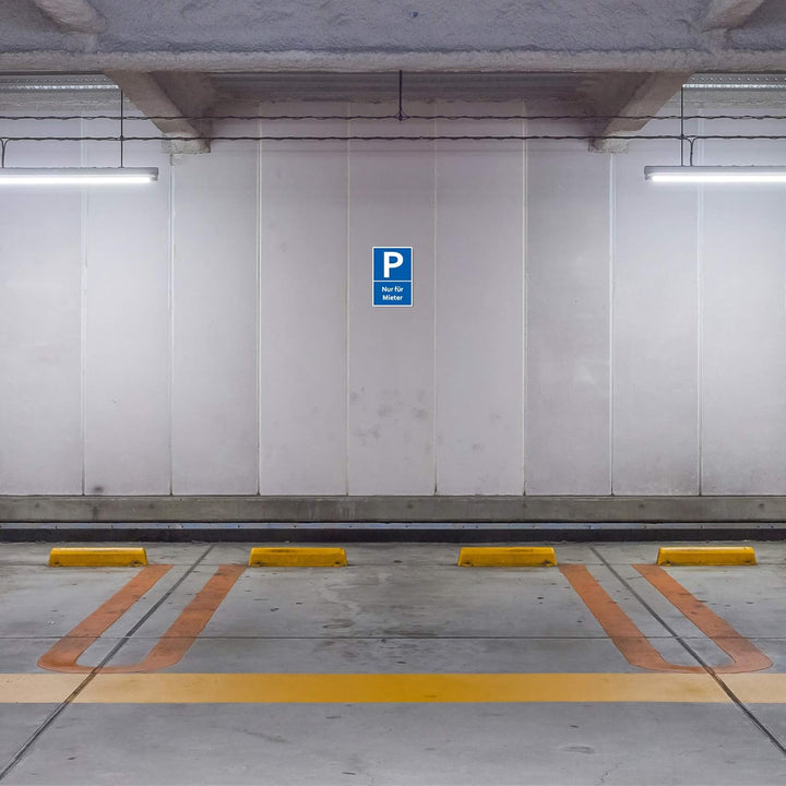 5 Stück Nur für Mieter Parkplatzschild Schild 20 x 30 cm aus stabiler PVC Hartschaumplatte 3mm mit U