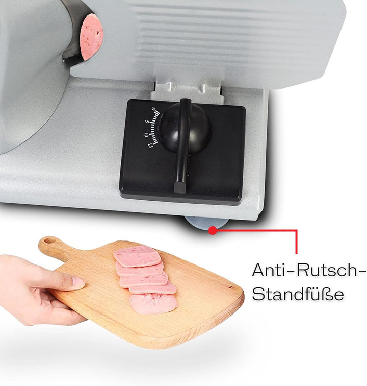 Brotschneidemaschine | Edelstahlklinge Ø190 mm | Schneidestärke 0-15 mm | Brotschneider | Bread Slic