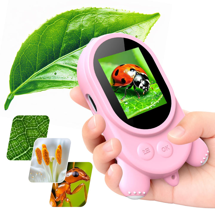 Mikroskop für Kinder, Kinderkamera Mikroskop mit 2-Zoll LCD HD Bildschirm, Hand Digital Microscope m
