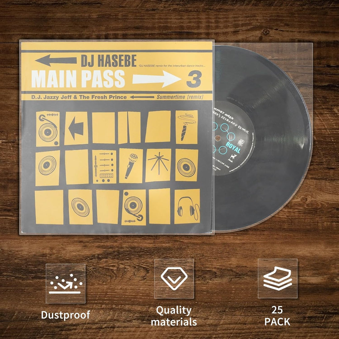 MayRecords 25,4 cm (10 Zoll) Vinyl-Schallplatten-Innenhüllen und Aussenhüllen, antistatische Kunstst
