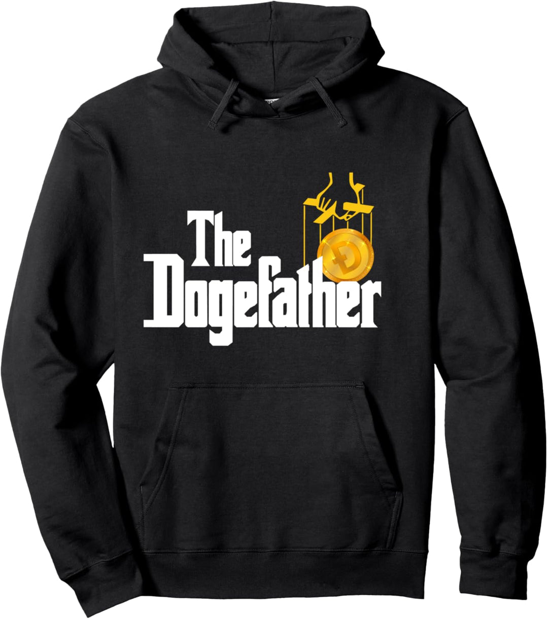 The Dogefather Funny Cryptocurrency Dogecoin Meme Pullover Hoodie
