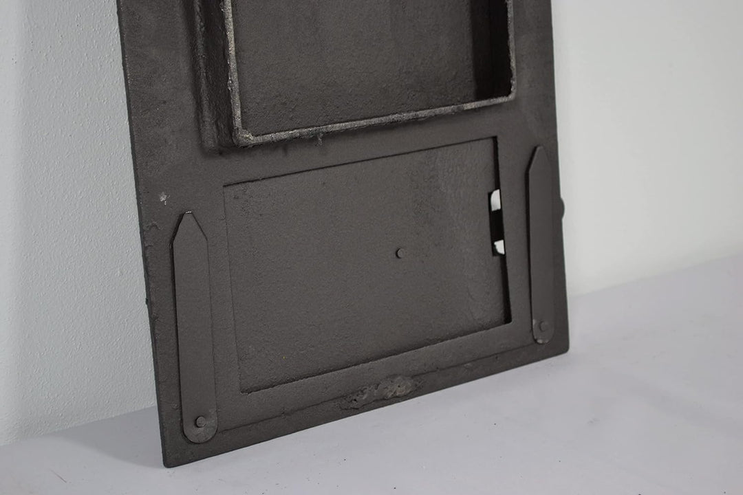 SEZAM Backofentür aus Gusseisen mit 2 Türen - mit Türriegel, Brotofentür - Steinofentür - Pizzaofent