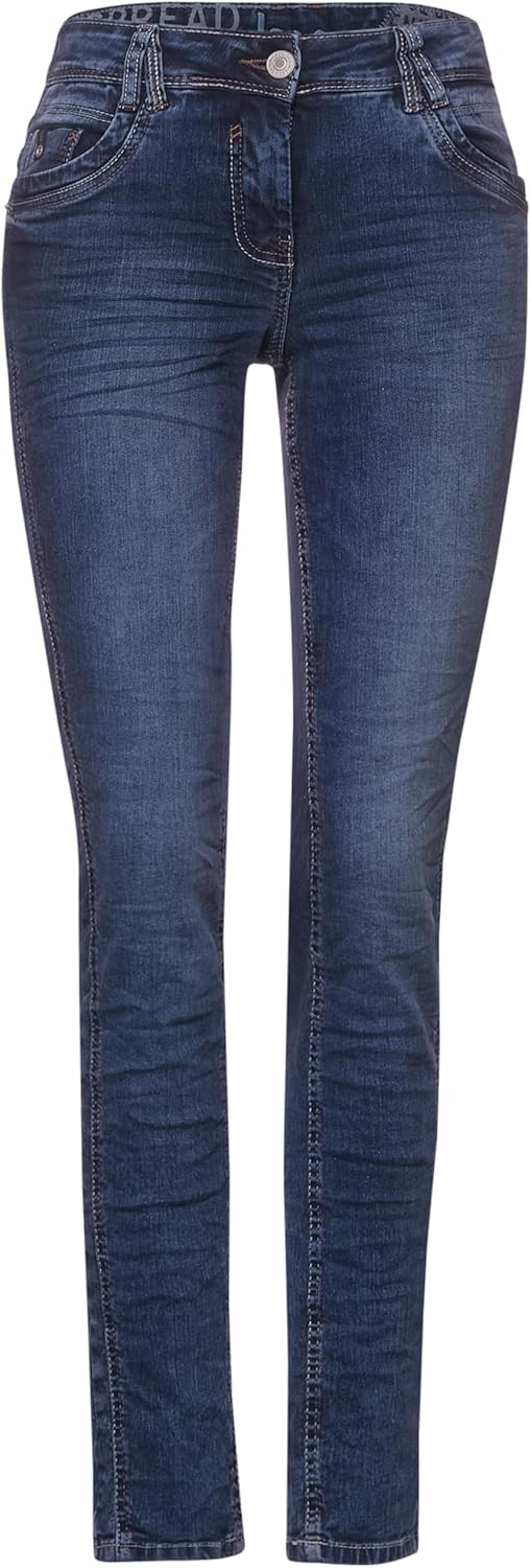 Cecil Damen Jeans 25 Mid Blue Used Wash (Blau), 25 Mid Blue Used Wash (Blau)