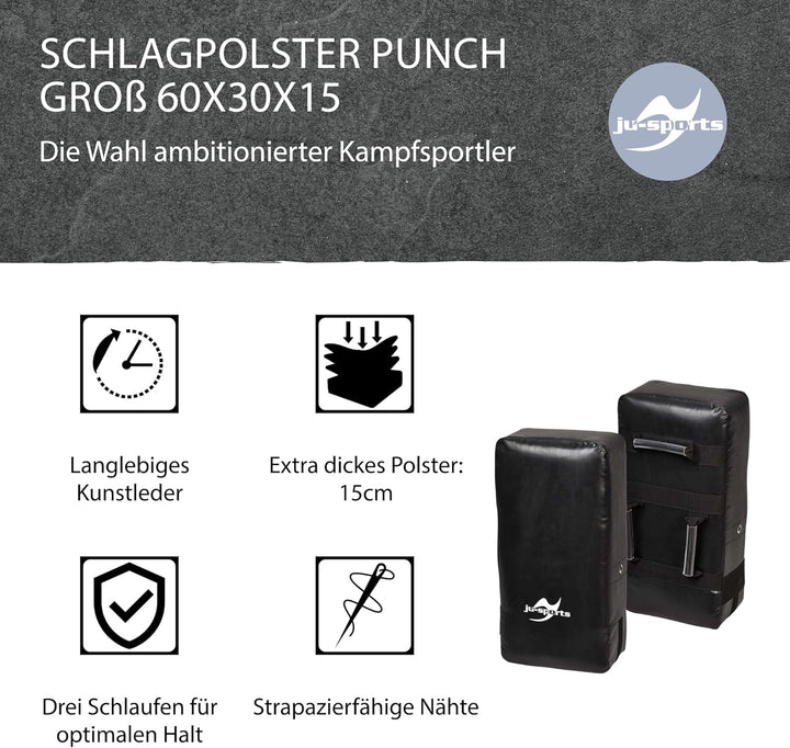 Ju-Sports Schlagpolster Kampfsport Punch gross 1 STK I Grosse Pratze aus Kunstleder I Ideal zum Trai