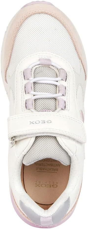 Geox Mädchen J Fastics Girl Sneaker 38 EU White Rose, 38 EU White Rose