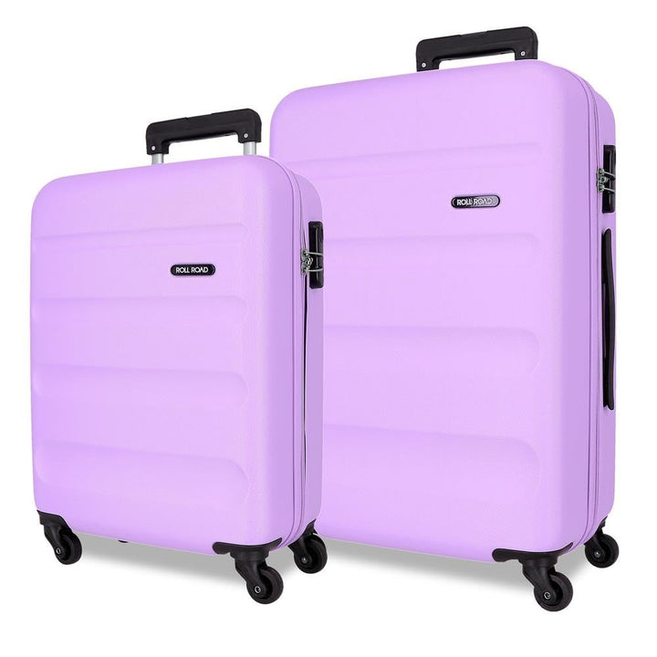 Roll Road Flex Hartschalenkoffer aus ABS-Material, Seitliches Zahlenschloss, 4 Doppelrollen Handgepä