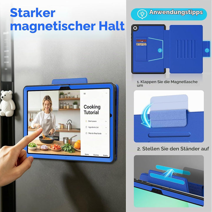SEYMAC stock Hülle für Samsung Galaxy Tab A9 Plus/ A9+ 11 Zoll, Stossfeste Hülle mit [Mehreren Winke