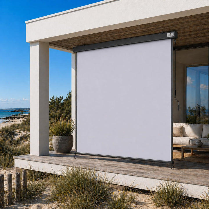 Ausziehbare Senkrechtmarkise Vertikalmarkise 160 x 250 cm - Markise mit Kurbel für Terrasse und Balk