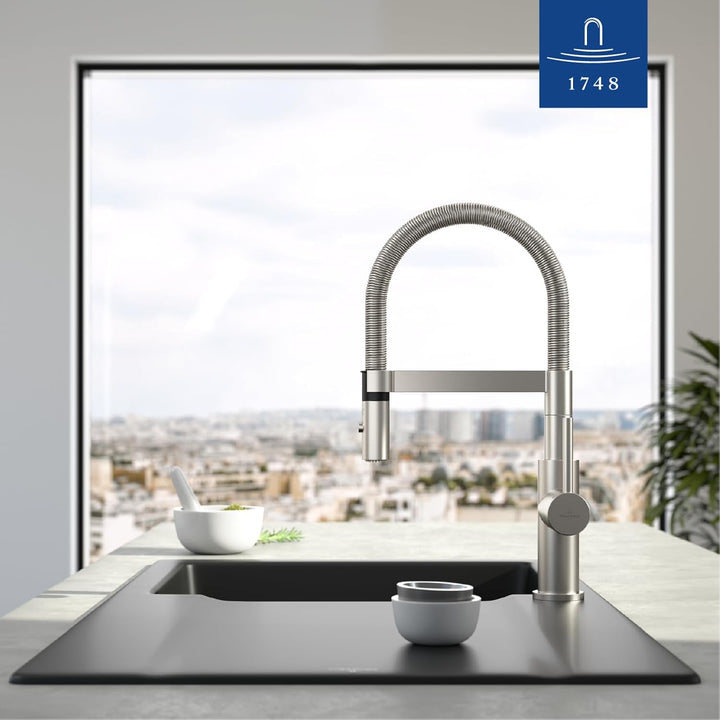 Villeroy & Boch 927300 Steel Expert Compact Spültischarmatur, Edelstahl massiv Edelstahl Massiv Flac