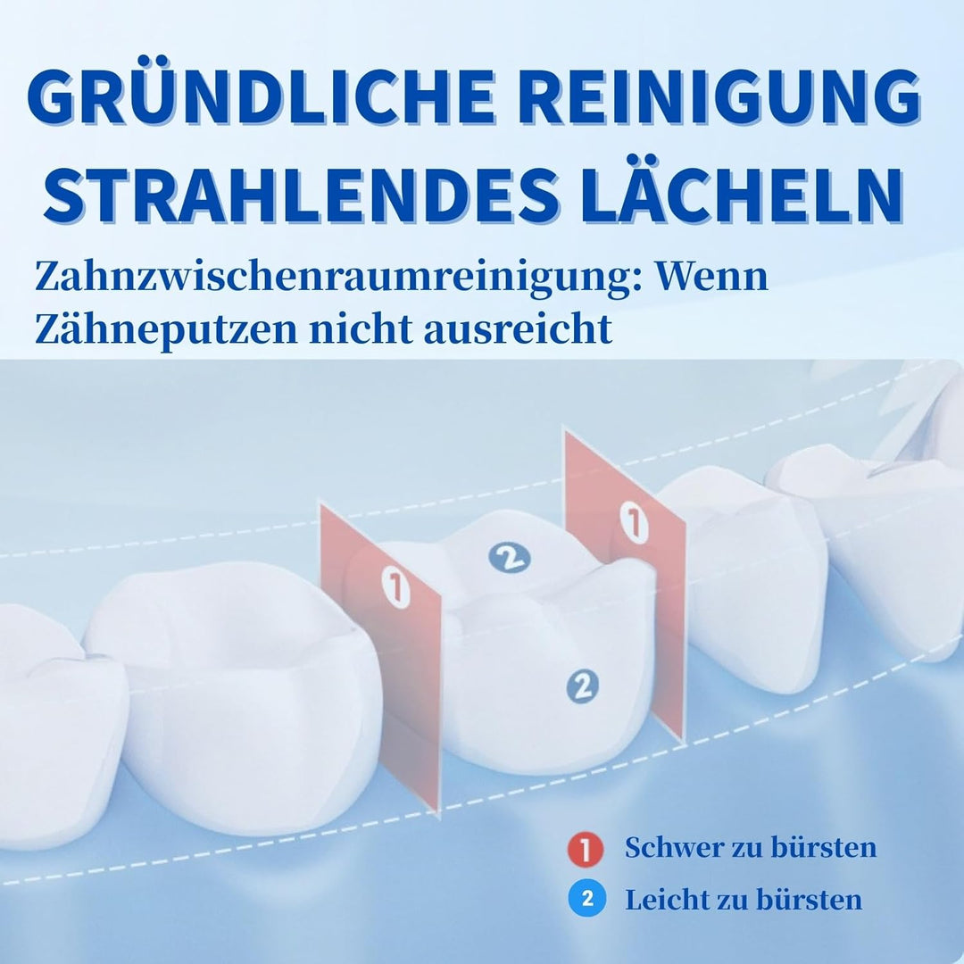 Munddusche Kabellos Zahndusche, Water Flosser Zahnreinigung für Teeth Zwischenräume, Irrigator Zähne