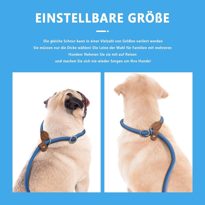 Supet hundeleine grosse Hunde Retrieverleine mit zugstopp Moxonleine Dauerhafte Weiche Geflochten mi