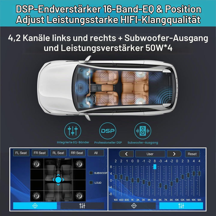 Auto-Radio für VW Golf 4/Polo Bora MK3 MK4/Passat MK5 | Linux-System,Hohe Leistung, VW Radio mit Wir