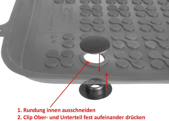 AZUGA Hohe Gummi Fussmatten mit Rand passend für Mercedes C-Klasse Limousine/T-Modell 206 ab 3/2021