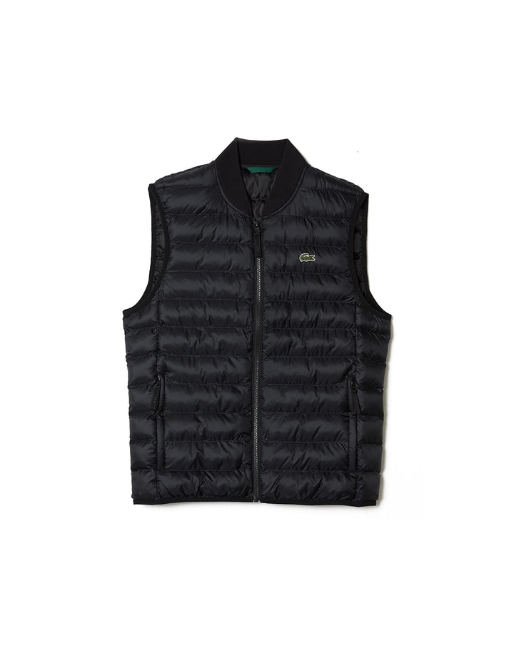 Lacoste Herren Ärmellose Daunenjacke S Schwarz, S Schwarz