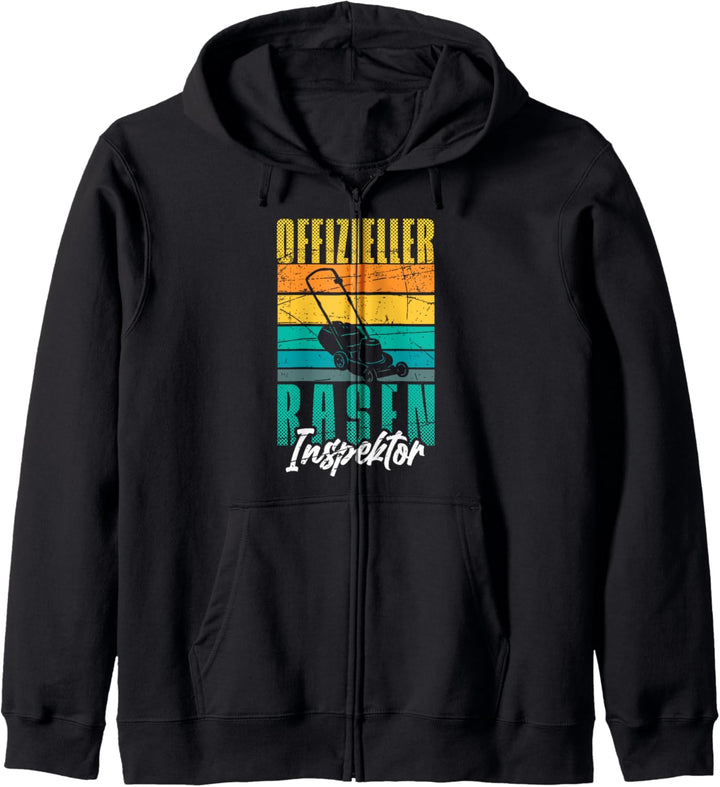 Raseninspektor Rasenflüsterer Rasenmäher Hobbygärtner Garten Kapuzenjacke
