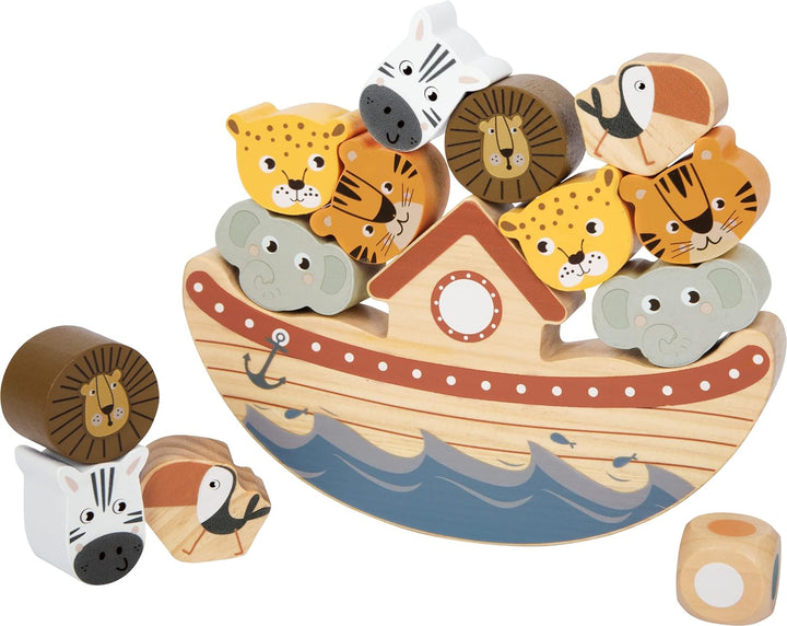 small foot Balancierspiel Arche "Safari" Motorikspiel für Kinder, aus Holz, inkl. Würfel, ab 3 Jahre
