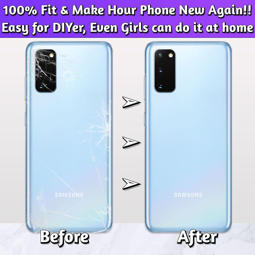 LUVSS Akkudeckel für Samsung Galaxy S20 Rückseite Glas Deckel Original Backcover Ersatz Reparatur Se