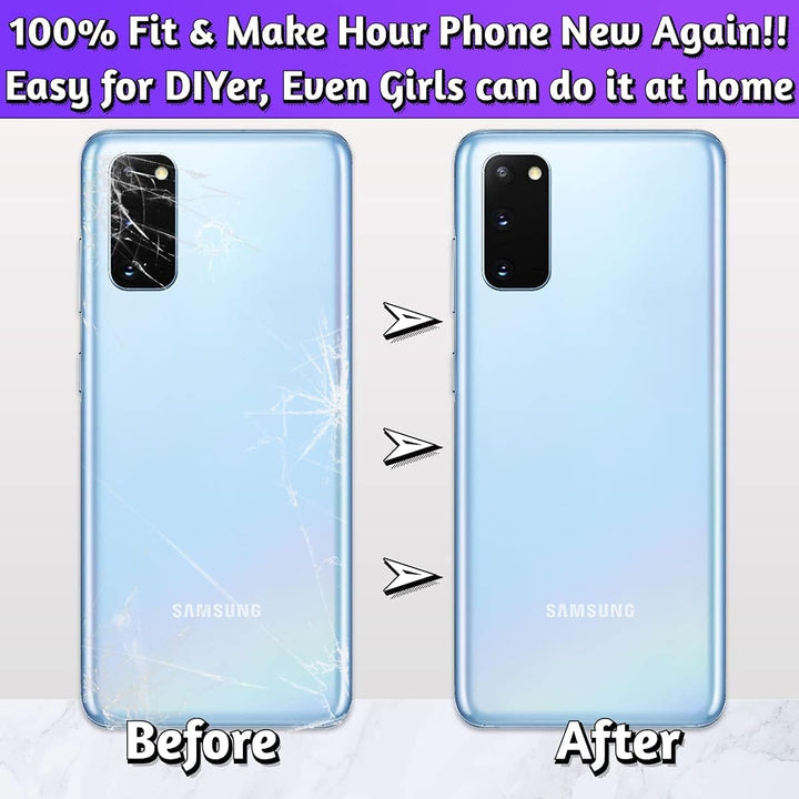 LUVSS Akkudeckel für Samsung Galaxy S20 Rückseite Glas Deckel Original Backcover Ersatz Reparatur Se