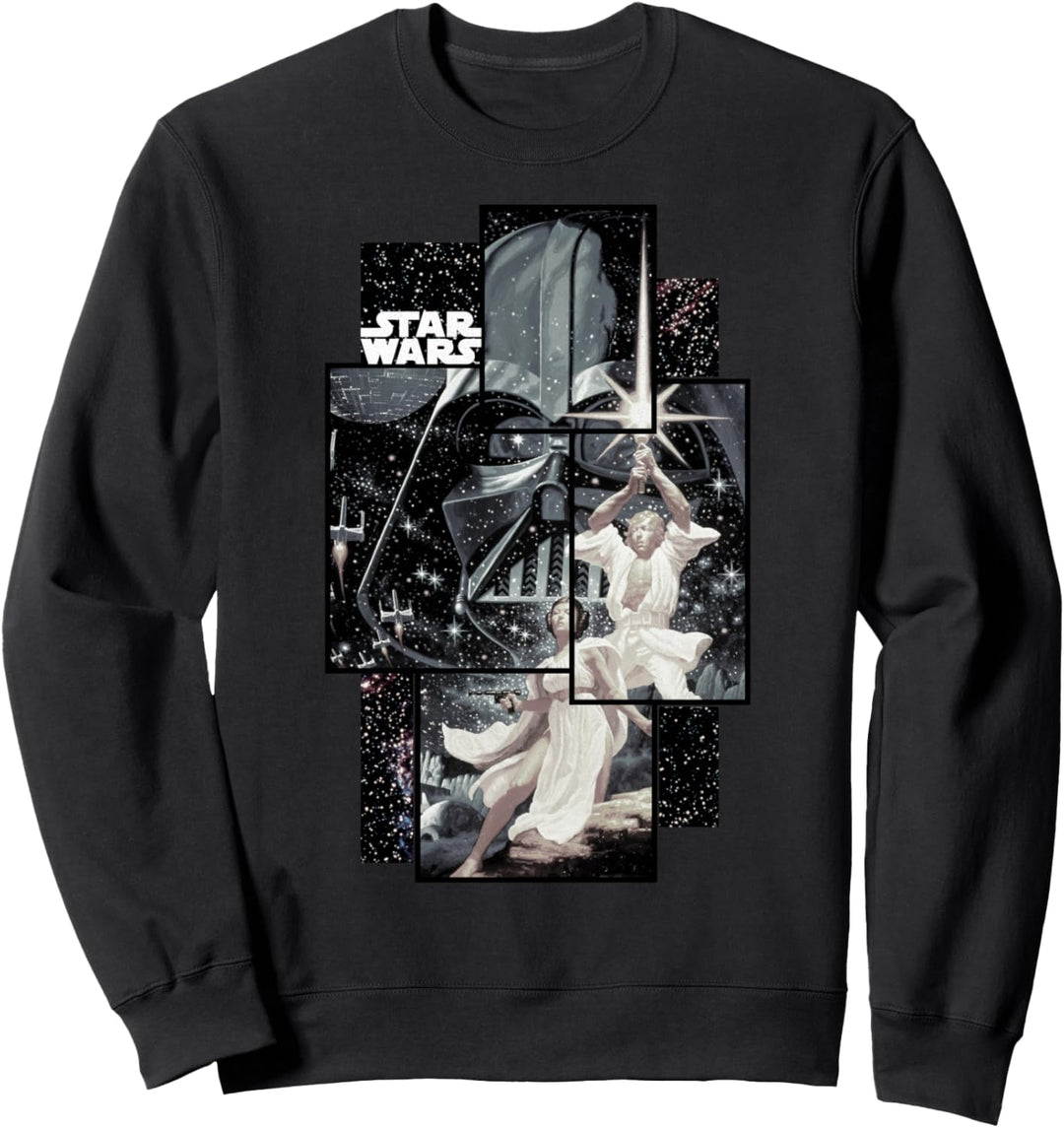 Star Wars Group Shot Pieced Together Poster Sweatshirt