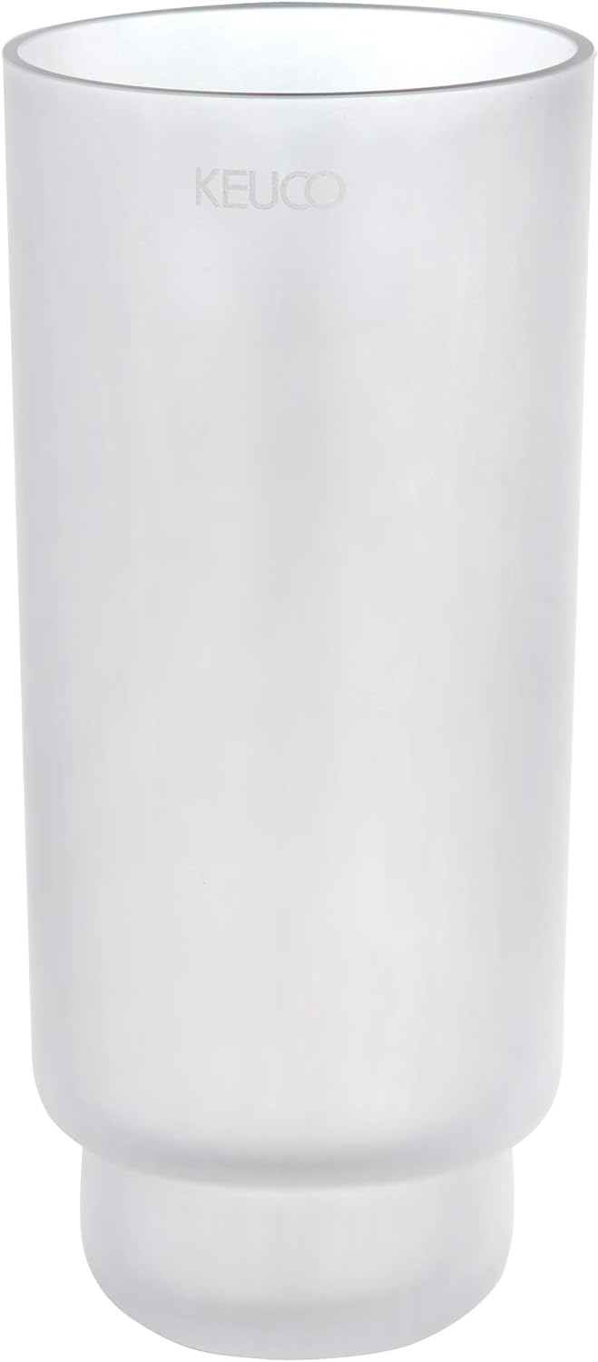 KEUCO Original Ersatz-Glas, Echt-Kristallglas weiss mattiert für Toilettenbürsten-Garnitur Edition 1
