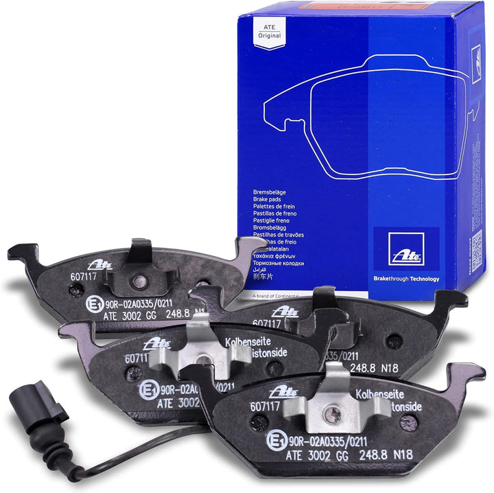 ATE Bremsenset Vorderachse inkl. Bremsscheiben vorne Ø 256 mm und Bremsbeläge vorne + Warnkontakt +
