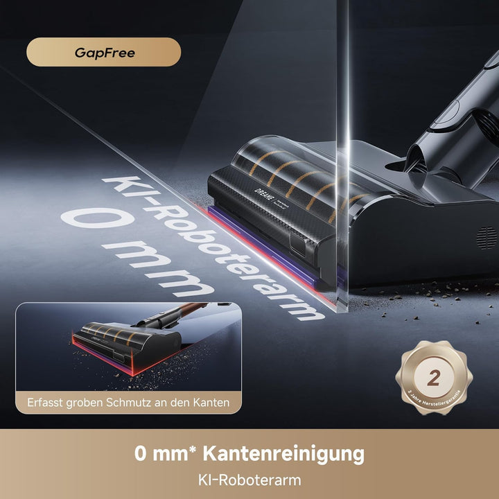 dreame V30 Kabelloser Staubsauger, Kantenreinigung 0 mm, 30.000 PA / 330 AW, ohne Verheddern, für Ho