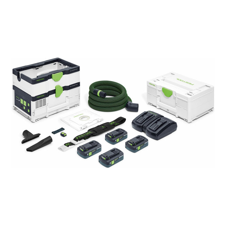 Festool Akku-Absaugmobil CTMC SYS HPC 4,0 I-Plus CLEANTEC (mit Hauptfilter, Filtersack, Saugschlauch
