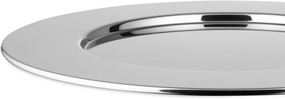 Alessi Platzteller, Edelstahl, Silber, 11 x 33.5 x 23 cm, Silber