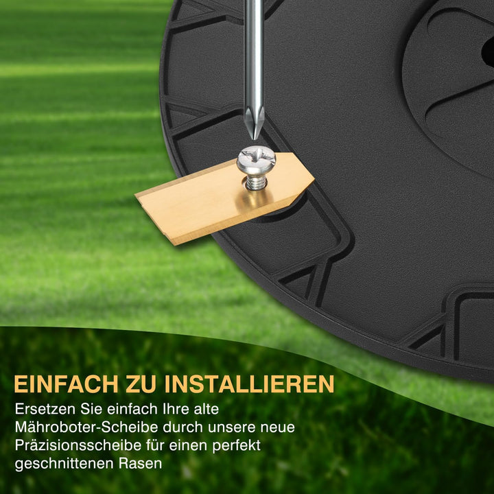 [AUFRÜSTUNG] Messerteller + 6 Stück Klingen Kompatibel mit Gardena Sileno Minimo 250,350,500 / Husqv