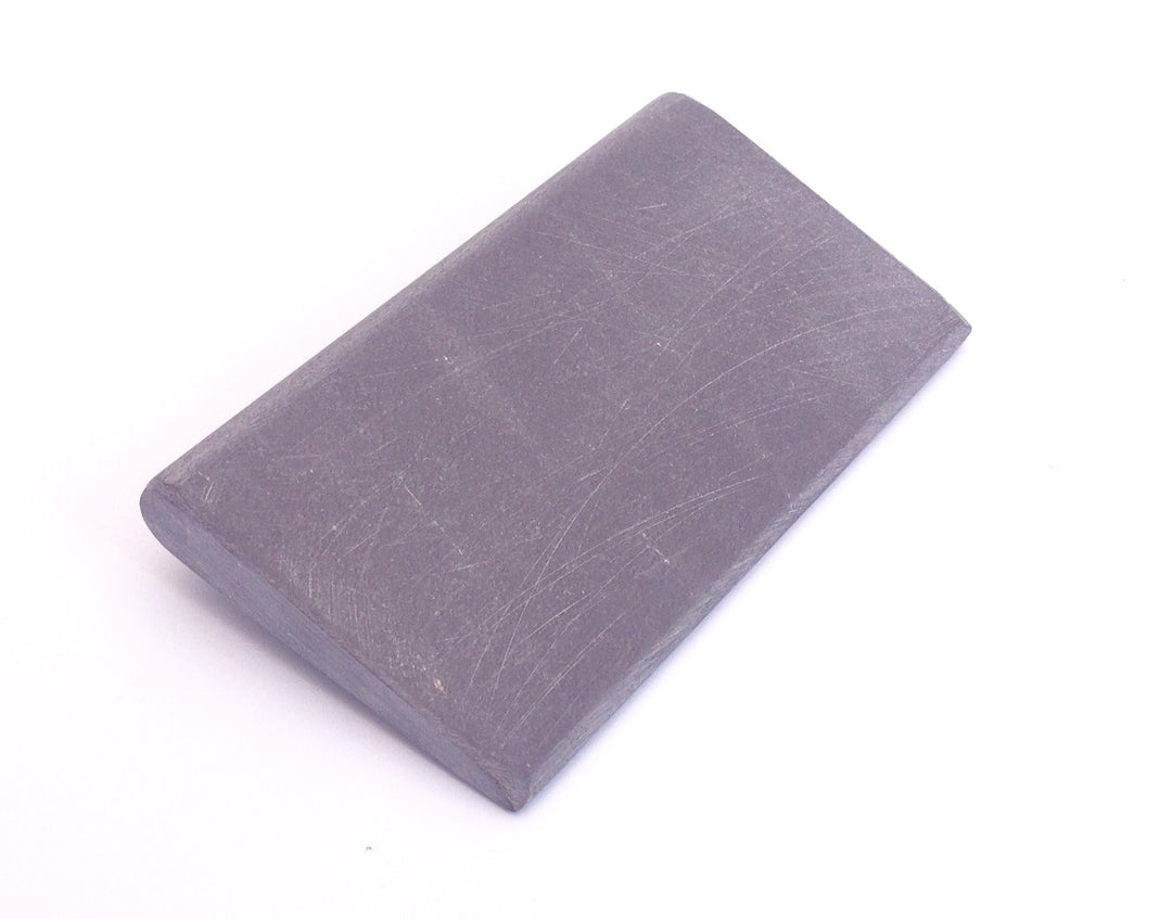 Schleifstein Hohlmeisselstein Belgischer Brocken blau 100x40x6/2 mm Brotmesser-Schnitzwerkzeug-Schär