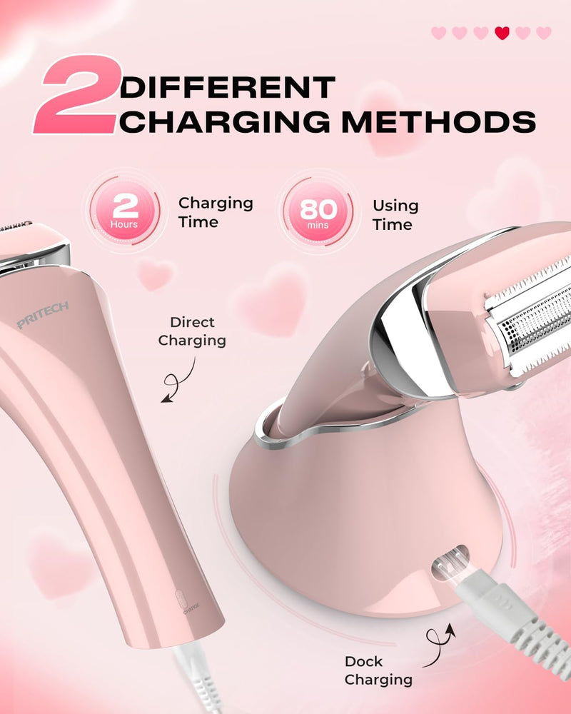 Elektrischer Rasierer für Frauen, Damenrasierer, Bikini-Trimmer, Körperhaarentfernung für Beine und