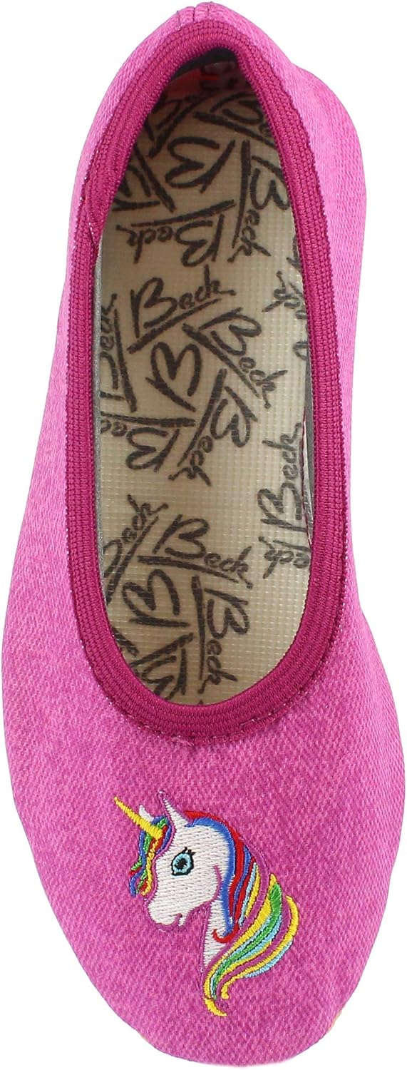 Beck Mädchen Einhorn Gymnastikschuhe, Pink, 30 EU (Packung mit 2)