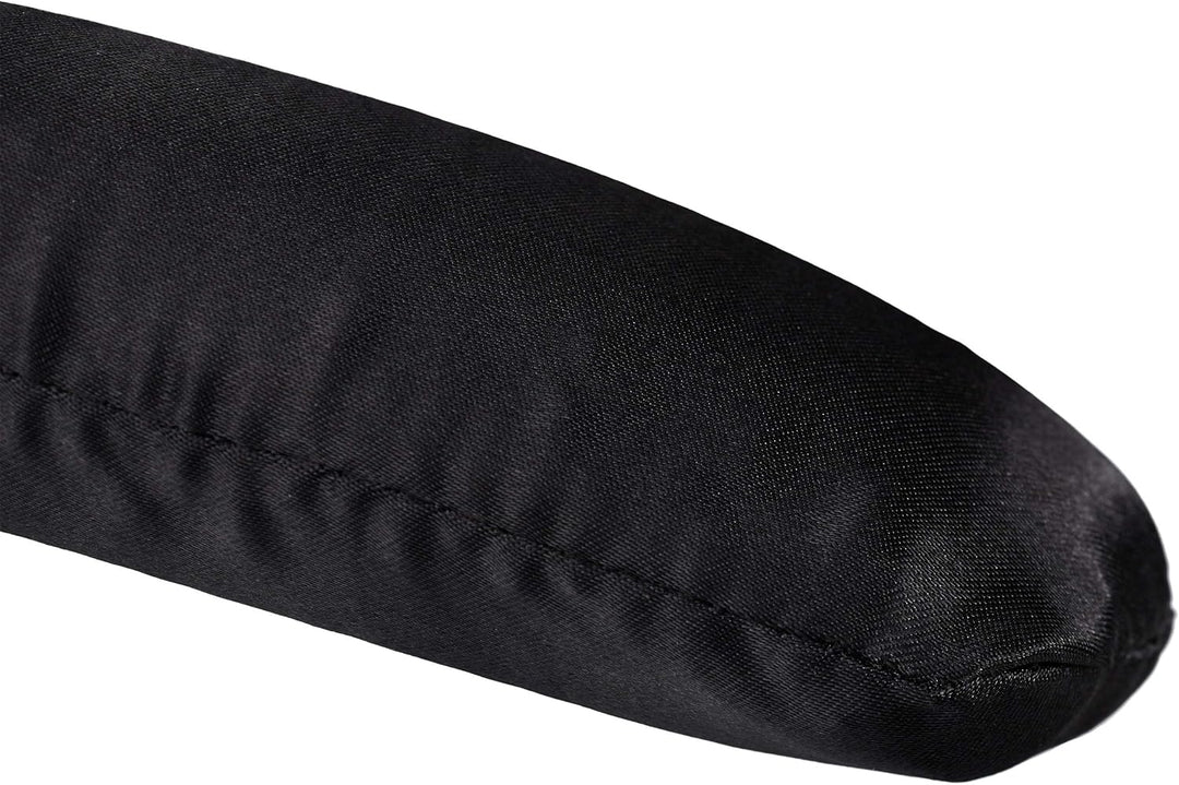 Relaxdays Kleiderbügel Satin, 10er Pack, weich gepolstert, 360° drehbarer Haken, dekorative Schleife
