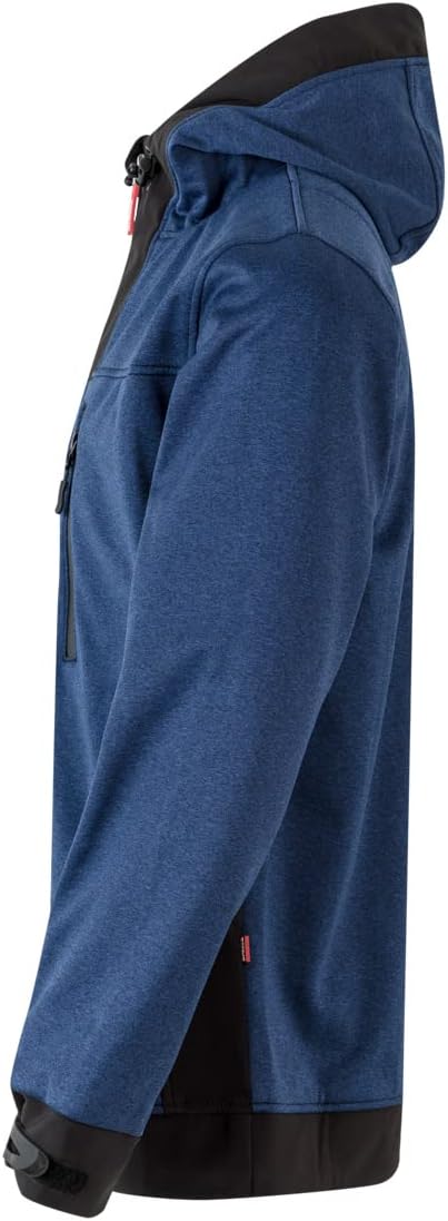 VELILLA 206007 Jacke Soft Shell Bicolor mit Kapuze, Farbe Blau und Schwarz, Grösse L