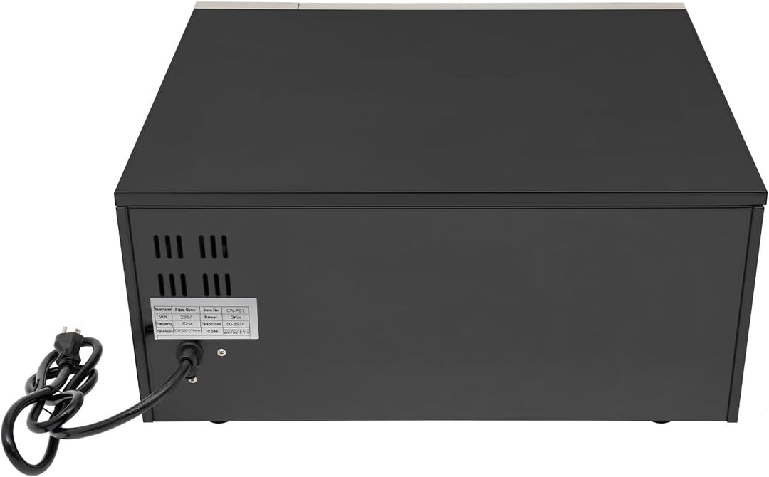 Pizzaofen, CW-PZ1 2000W Kommerzieller Elektrischer Pizzaofen Edelstahl Pizza Ofen Temperatur bis 50-