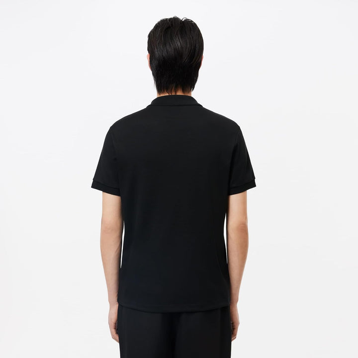 Lacoste Herren Polo-Shirt Kurzarm DH2050, Männer Polo-Hemd,2 Knopf,Regular Fit S Noir, S Noir