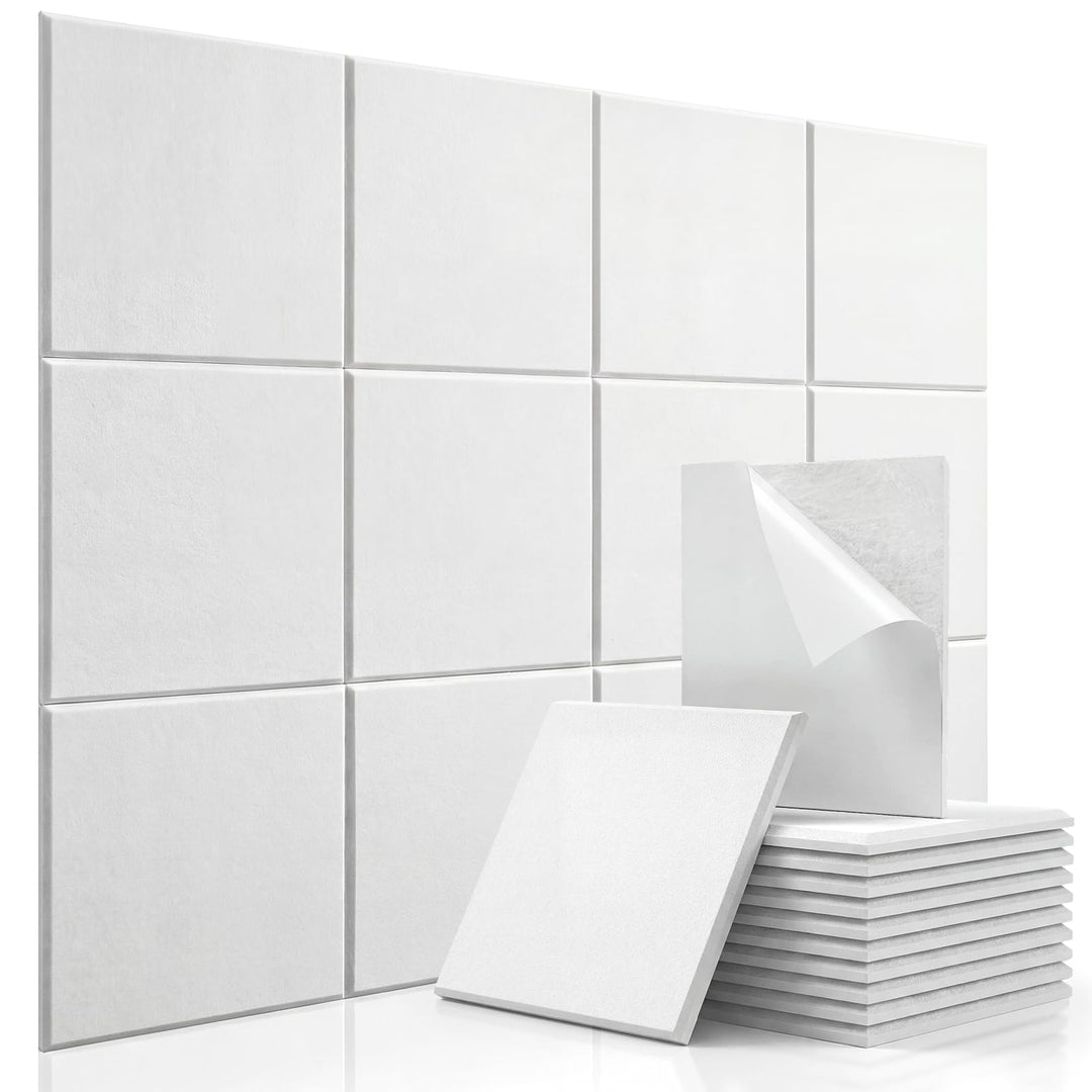 Akustikplatten Selbstklebend, 30x30x0,9 cm Quadratische Akustikpaneele Schallabsorber, Hochverdichte
