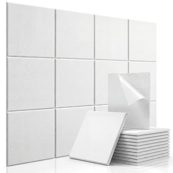 Akustikplatten Selbstklebend, 30x30x0,9 cm Quadratische Akustikpaneele Schallabsorber, Hochverdichte