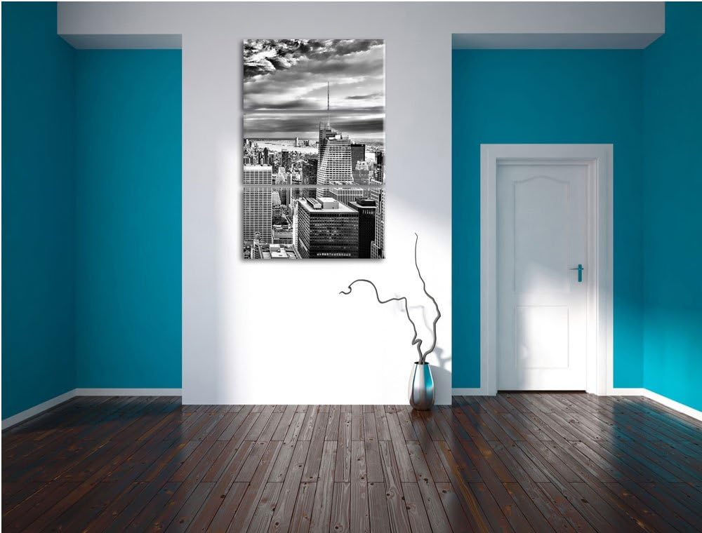 Pixxprint Skyline New York als Leinwandbild/Grösse: 3 Teilig (120x80) cm/Wandbild/Kunstdruck/fertig