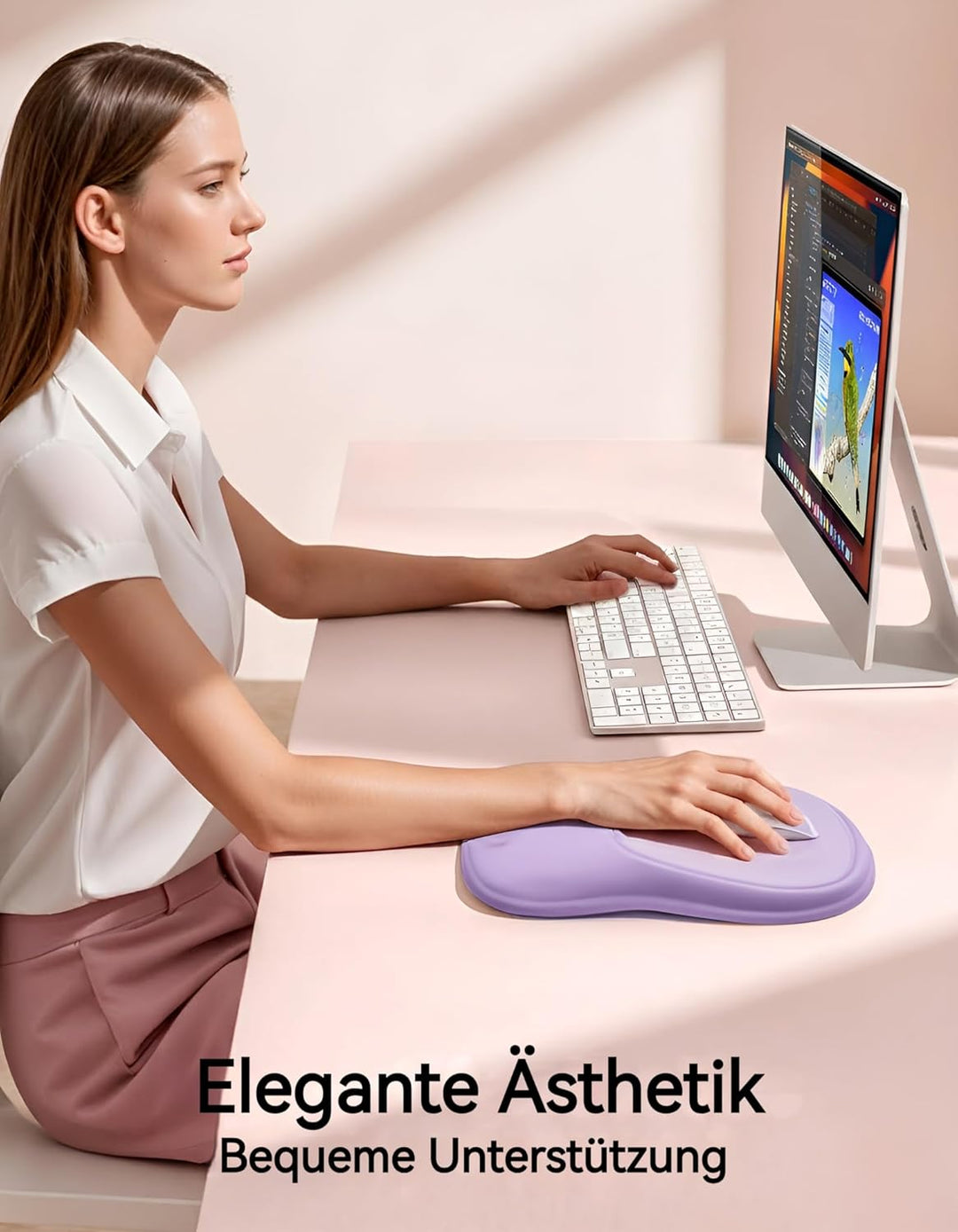 MEATANTY Ergonomisches Mauspad mit Gelkissen Mousepad Handauflage [Schmerzlinderung] [Gesunde Haltun